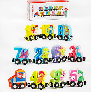 Дерев'яний поїзд на магнітах, фото 1