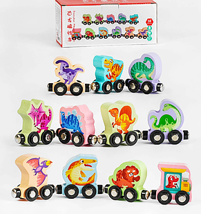 Дерев'яний поїзд на магнітах, фото 4