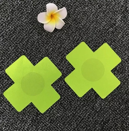 Наклейки на груди Хрестики 8 см салатовий, фото 1