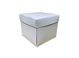 Коробка для бургера (12*12*11см) біла ламінована кругла