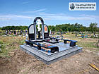 Двойной памятник из черного и серого гранита № 135, фото 5