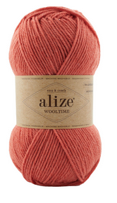 Пряжа Wooltime Alize-691 померанчевий із сіринкою