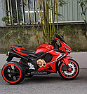 Електромотоцикл дитячий на акумуляторі 3-х колісний SPOKO N-518 електричний мотоцикл для дітей червоний, фото 3