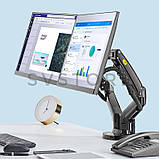 Настільний тримач з газовою пружиною F160N-U3, з 1х USB 3.0 17-27 дюймів, фото 7