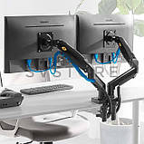 Настільний тримач з газовою пружиною F160N-U3, з 1х USB 3.0 17-27 дюймів, фото 3