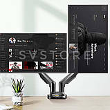 Настільний тримач з газовою пружиною F160N-U3, з 1х USB 3.0 17-27 дюймів, фото 2