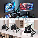 Настільний тримач з газовою пружиною F160N-U3, з 1х USB 3.0 17-27 дюймів, фото 8