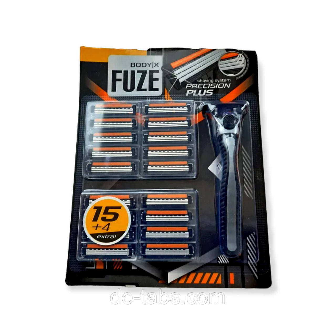 Станок для гоління Body-X Fuze 3 леза чоловічий + 19 змінних картриджів