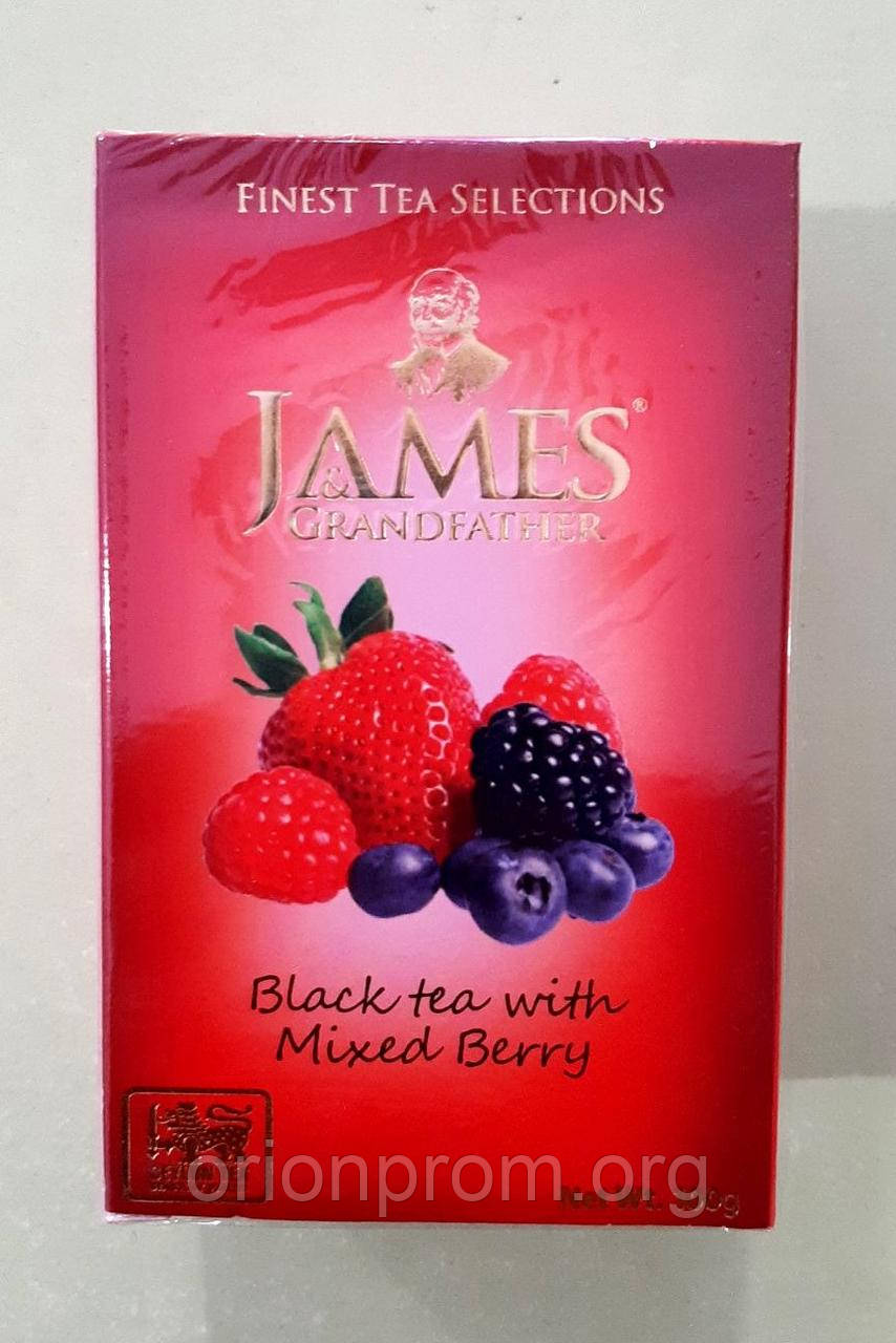 Чай James з ягодами 100 г чорний, фото 1