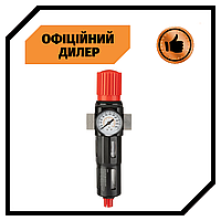 Фильтр для очистки воздуха с редуктором профессиональный INTERTOOL PT-1418 (1/2", 5мкм, 2500 л/мин, металл)