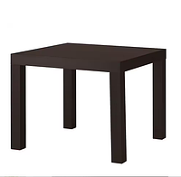 Журнальный столик LACK 55х55 см чорно-коричневий