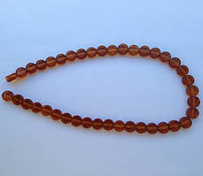 Бусина Таблетка колір коньячний 8 мм