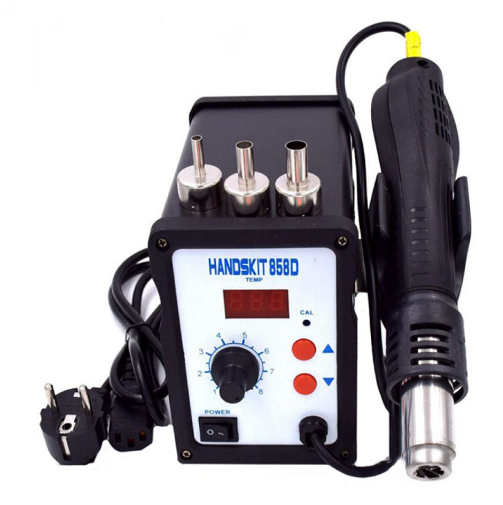 Паяльная станция Handskit 858D термофен для пайки пайка SMD, BGA, QFP ...