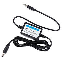 USB кабель-преобразователь повышающий напряжение 1А 9В