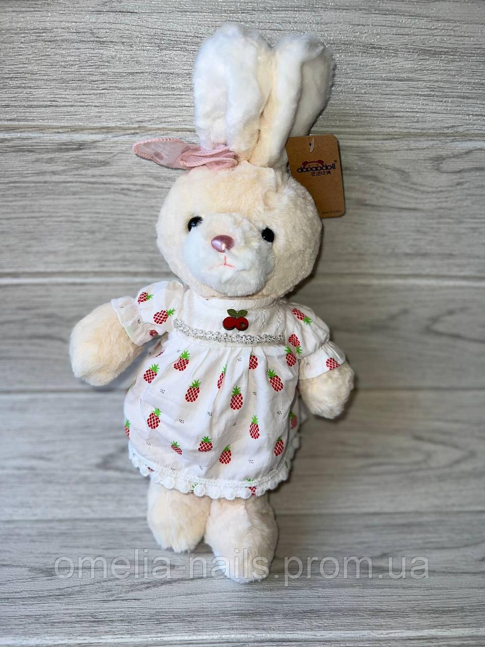 М'яка іграшка заєць, іграшка для дитини, м'який зайчик, Заєць великий у сукні 65см. (B1012-13)