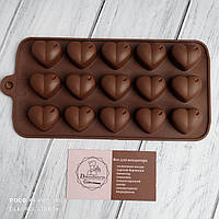 Силіконова форма сердечка з крапелькою