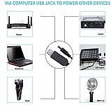 Кабель USB-DC для роутера 5-9-12 V, живлення від PowerBank, перетворювач напруги 5V до 12V, роз'єм DC 5.5x2.1, фото 3