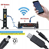 Кабель USB-DC для роутера 5-9-12 V, живлення від PowerBank, перетворювач напруги 5V до 12V, роз'єм DC 5.5x2.1, фото 2