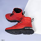 Демісезонні шкіряні черевики червоного кольору, фото 9