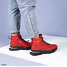 Демісезонні шкіряні черевики червоного кольору, фото 8