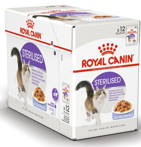 Вологий корм для котів Royal Canin Sterilised Yelly (Роял Канін стерилайз у желе) 12x85 грам, фото 1