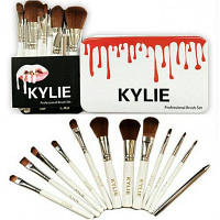 Профессиональный набор кистей для макияжа Kylie Professional Brush Set 12 шт, Gp, Хорошего качества, большой