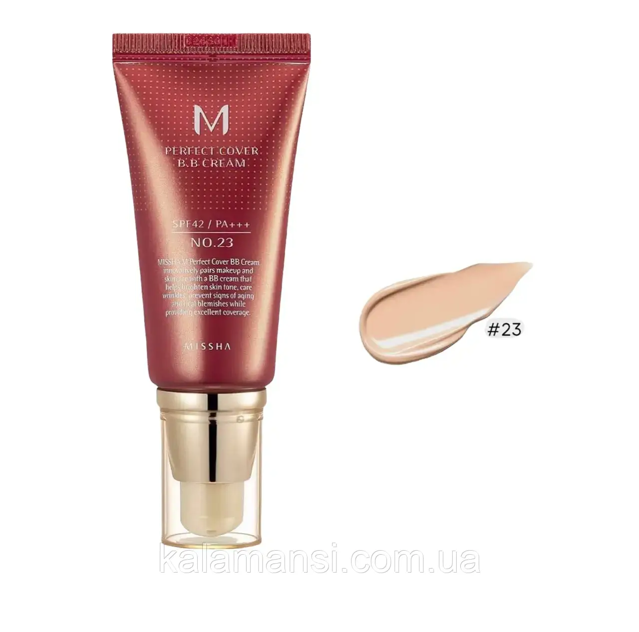 Матирующий ББ Крем №23 MISSHA M Perfect Cover BB Cream SPF42PA 50 мл Натуральный беж
