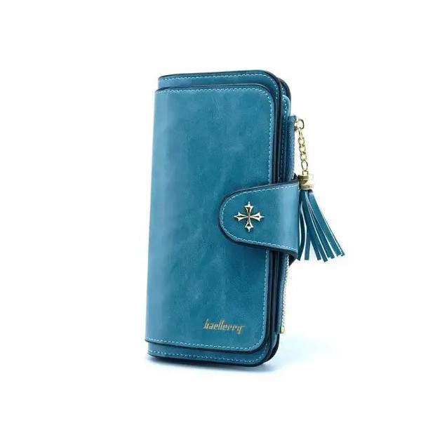 Портмоне Baellerry N2341 для жінок, GP, штучна шкіра, синій, Гарної якості, карточниця, гаманець, Подвійний гаманець
