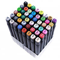Набор скетч маркеров для рисования Touch Sketch 48 шт двусторонние фломастеры черный корпус, GT1, Хорошего