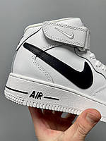 Кроссовки, кеды отличное качество Nike Air Force 1 High White Black Logo Fur PREMIUM Размер 37