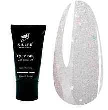 Poly Gel Siller Моделюючий полігель Glitter №1,30мл