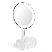 Настольное косметическое зеркало 26LED 360° с органайзером HH098 XH-086, Gp1, Хорошее качество, зеркало beauty