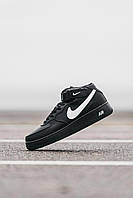 Кроссовки, кеды отличное качество Nike Air Force 1 Mid Black White v2 Размер 42