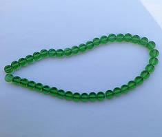 Бусина Таблетка колір зелений 8 мм