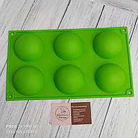 Форма силіконова Півсфера 6 клітинок (7 см)