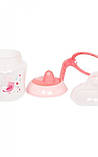 Поїлка з кришкою та силіконовим носиком Lindo 50 мл для малюків із 6 місяців рожевий, фото 3