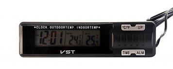 Автомобільні годинник з термометром VST-7065, Gp1, Гарної якості, автомобільні годинник термометр, автомобільний годинник vst
