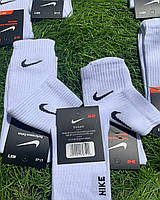 Носки Nike высокие спортивные носки Найк белые тренировочные с логотипом 10