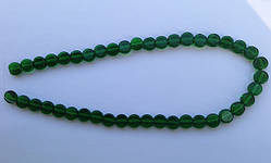 Бусина Таблетка колір зелений темний 8 мм