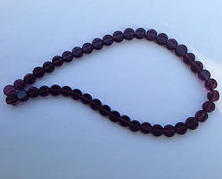 Бусина Таблетка колір виноградний 8 мм