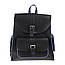 Рюкзак жіночий Betty Pretty з екошкіри чорний з синім 956BLKBLUE, фото 3