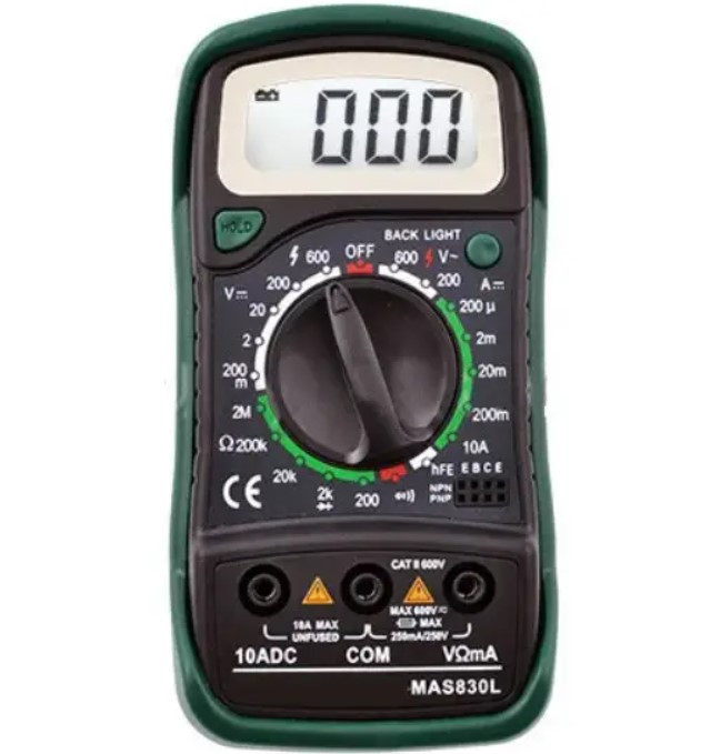 Мультиметр DT 830L 3469, зелений Без бренда