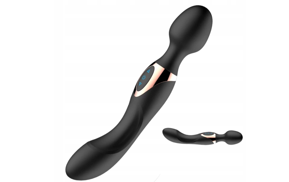 Універсальний багатофункціональний вібратор медичний силікон чорний