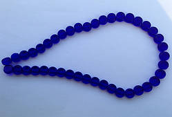 Бусина Таблетка колір синій кобальт 8 мм