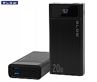 Power Bank BLOW PB40A на 40000 mAh QC3.0 20W, USBх2/micro-USB/Lightning/USB Type-C (Input / Output), Польша