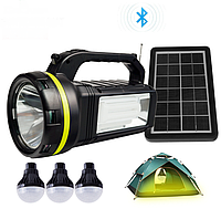 Павербанк-фонарь с лампочками Solar Light GD-2000А (Радио, BT, встроенный аккумулятор, 3 лампочки, USB)