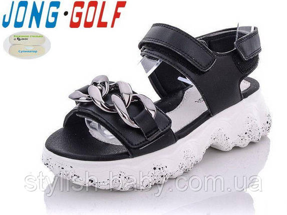 Дитяче літнє взуття гуртом. Дитячі босоніжки 2023 бренда Jong Golf для дівчаток (рр. з 27 по 32), фото 1