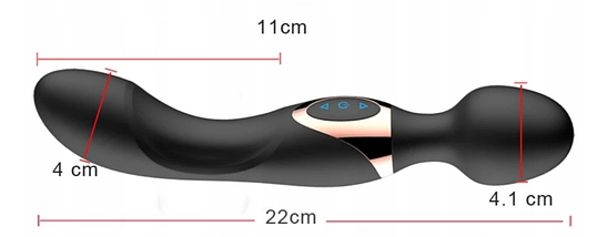 Універсальний багатофункціональний вібратор медичний силікон чорний, фото 4