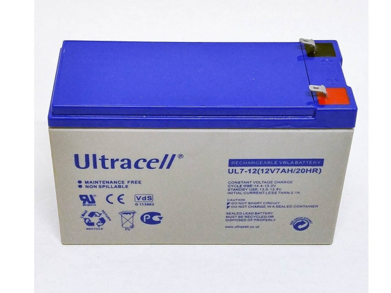 АКБ Ultracell UL7-12 12V/7Ah (стаціонарна) AGM - фото 1 - id-p1748304102
