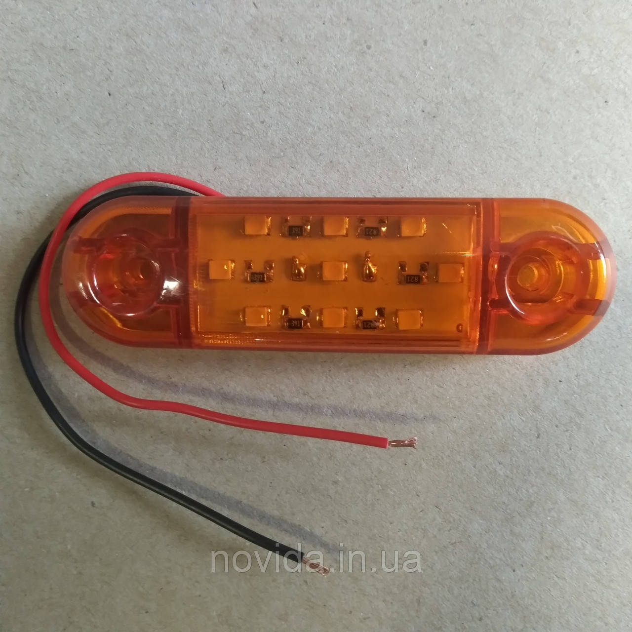 Ліхтар габаритний 24V LED жовтий (9 діодів, 3 ряди) (TEMPEST) TP02-57-048